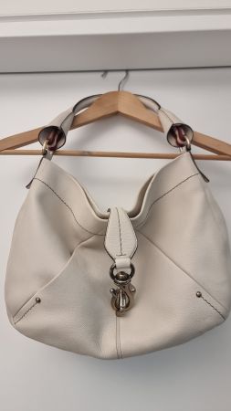 Bally Tasche, beige mit silbernen Beschlägen, guter Zustand