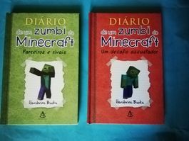 Lot de 2 livres "Diário de um Zumbi do Minecraft" Portugais