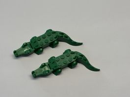 2x Lego Krokodil, Grün, gebraucht, wie neu, Schnäppchen!