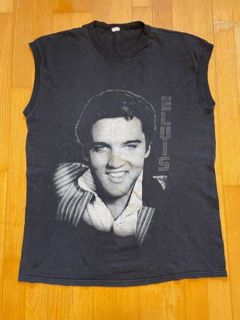 Vintage 80s T-Shirt Elvis Made in France Sz L