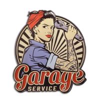 Geprägtes Blechschild GARAGE SERVICE