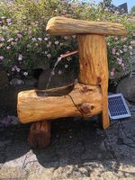Holzbrunnen Solar Brunnen Zierbrunnen