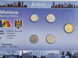 Moldova: Münzensatz, komplette Serie, Top Zustand!