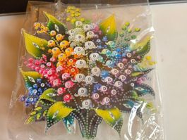 DIAMOND PAINTING FENSTER BILD BLUMEN