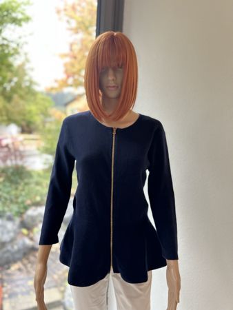 Lauren Ralph Lauren Peplum Cardigan Navy Size L