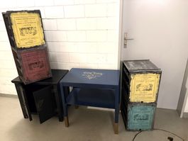 LOT Kommode mit Ablagetisch, Weinregal, Beistelltisch asia