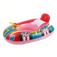 Babyschwimmring Auto Design Rosa aufblasbar mit Griffen