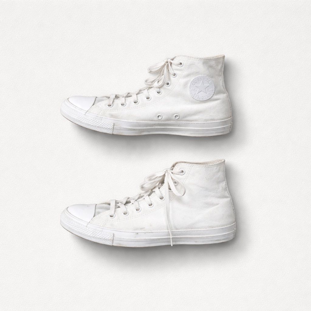 Converse Scarpe da uomo: Converse blanches hautes 41.5 – Usato da Auvernier venduto da big_7srg