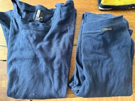 Skinny lange Unterwäsche 2 Oberteile 1 Hose Gr. 164