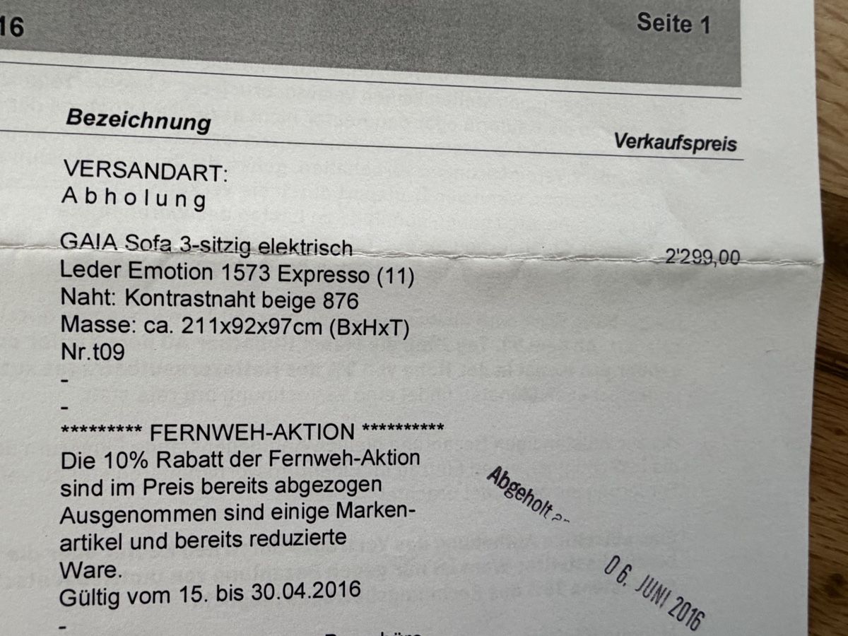 Sofas:  Sofa 3-sitzig Leder braun  – D'occasion à Beromünster par Ctempo 6