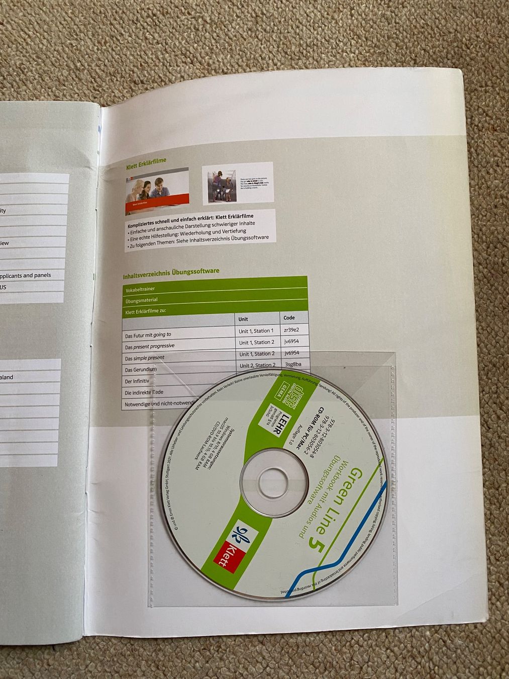 Livres: Green Line 5 Workbook Bayern mit CD | Klett – D'occasion à Ebmatingen par 777_cq5g 3