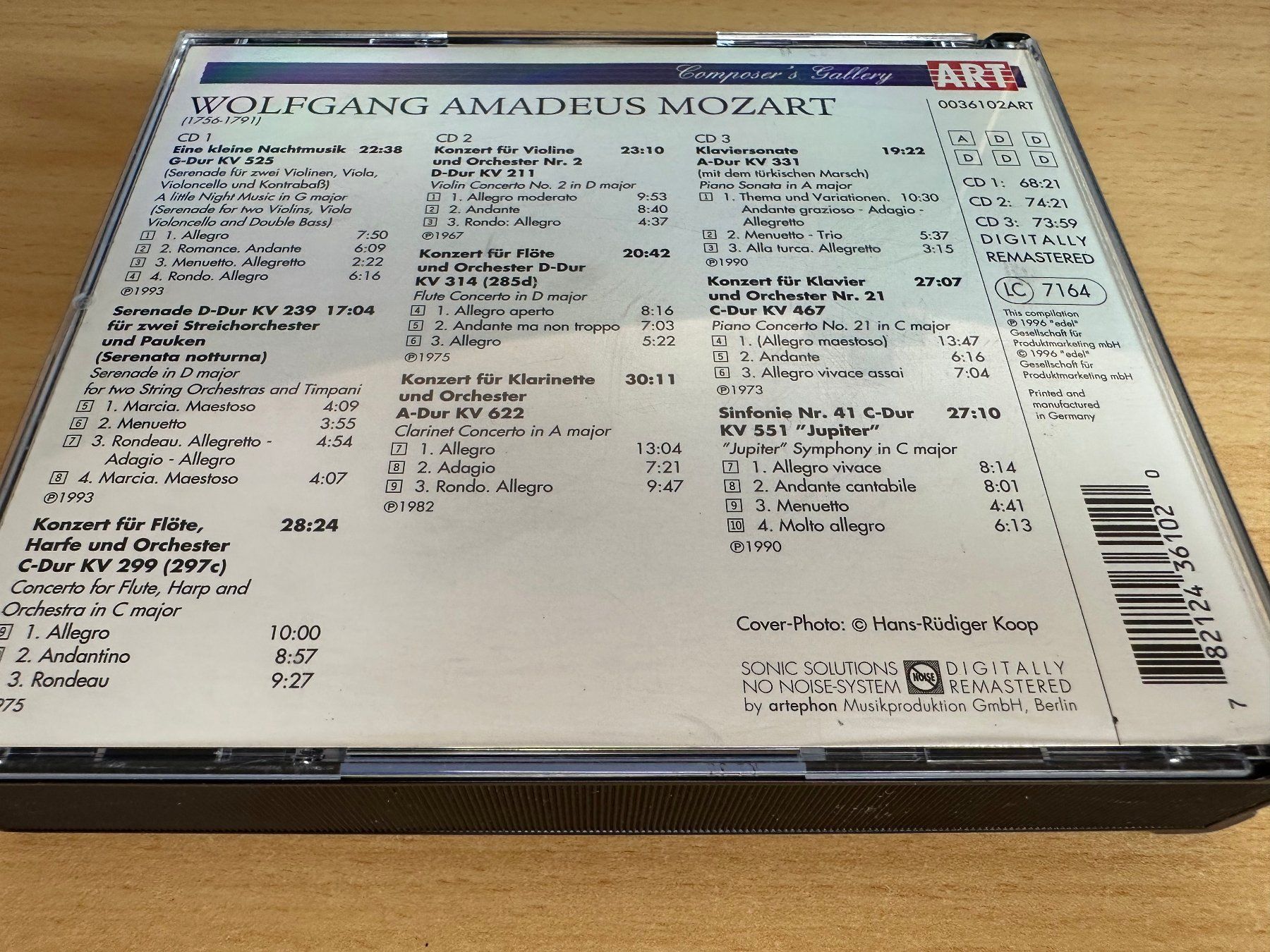 CD: Mozart -  DIe schönsten Werke - 3 CD – Usato da Rikon im Tösstal venduto da Alpenmutz 1