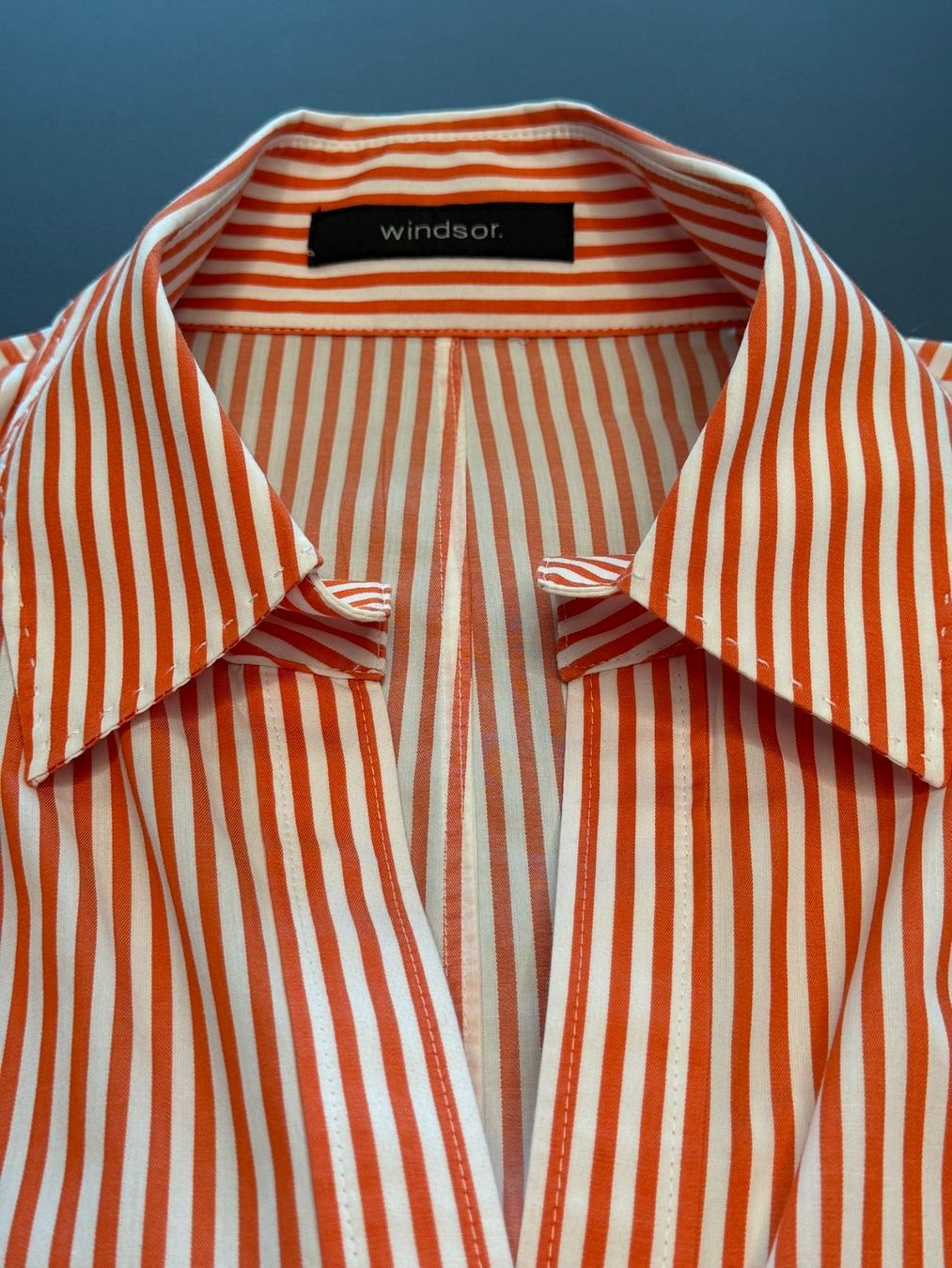 Windsor Camicette: WINDSOR Bluse weiss-orange-rot gestreift, Grösse 40 – Usato da Muri b. Bern venduto da ris_m7jw 3