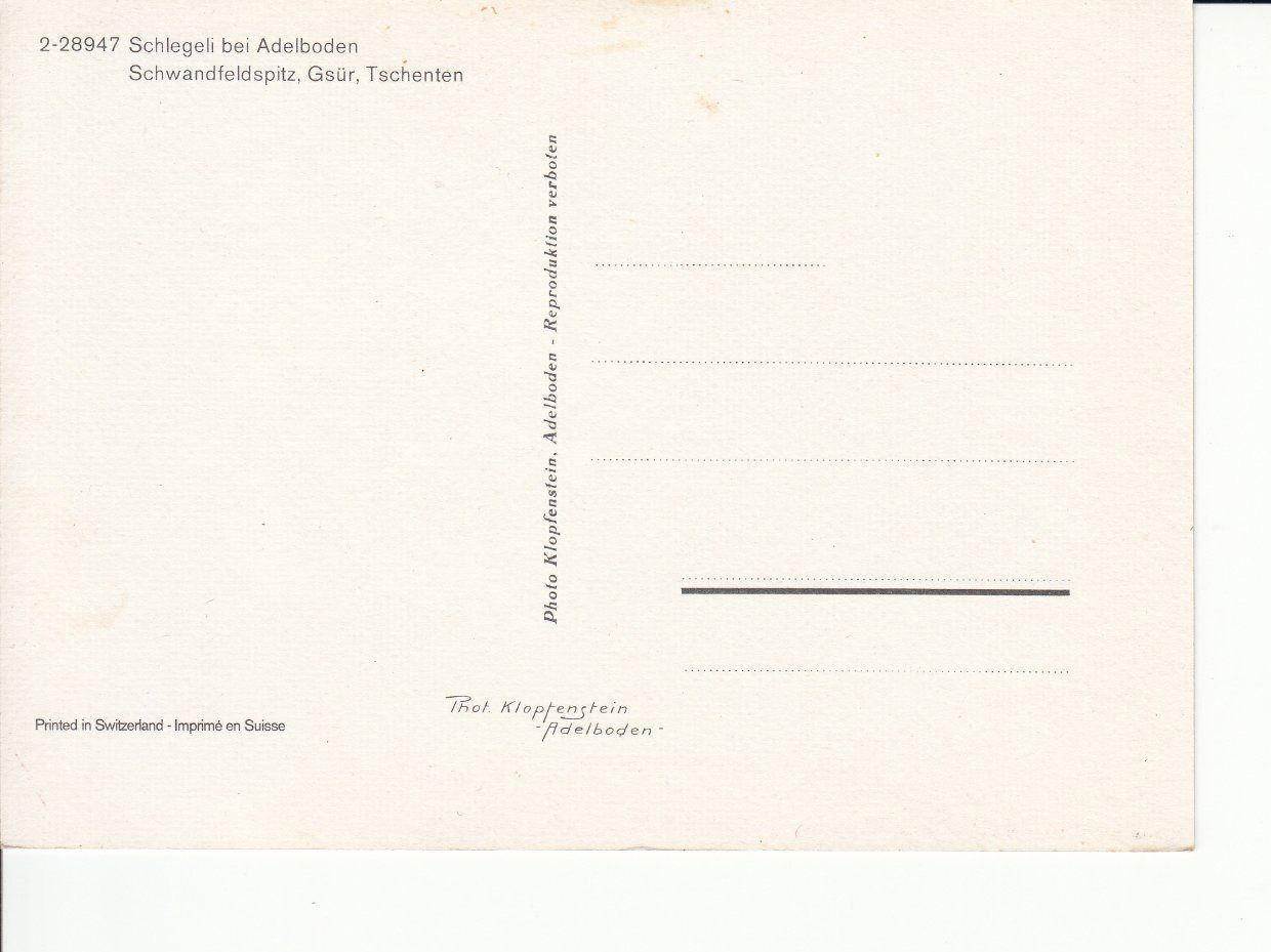 Cartoline postali: Schlegeli, ca. 1970 – Usato da Bürglen TG venduto da StampGraf 1