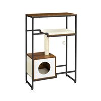 Kratzbaum Katzenbaum 2in1 Möbel Vintagebraun LUNERO