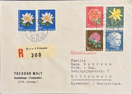 Schweiz 1964 Pro Juventute Satz R-Brief nach Deutschland