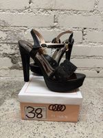 Platform High Heel Sandals Black Size 38 New