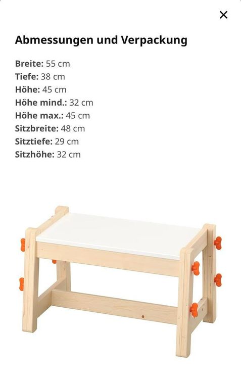 IKEA FLISAT Kinderschreibtisch und Kinderbank, verstellbar Kaufen auf