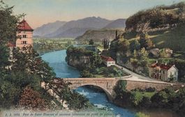Saint-Maurice VS Brücke und alte Festung