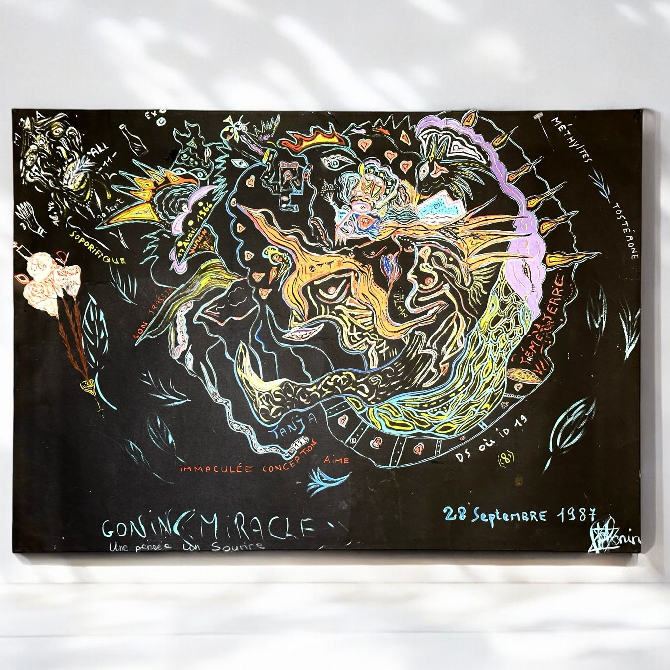 Tableaux: Peinture techniques mixtes sur papier. Signée – D'occasion à Morges par magicle