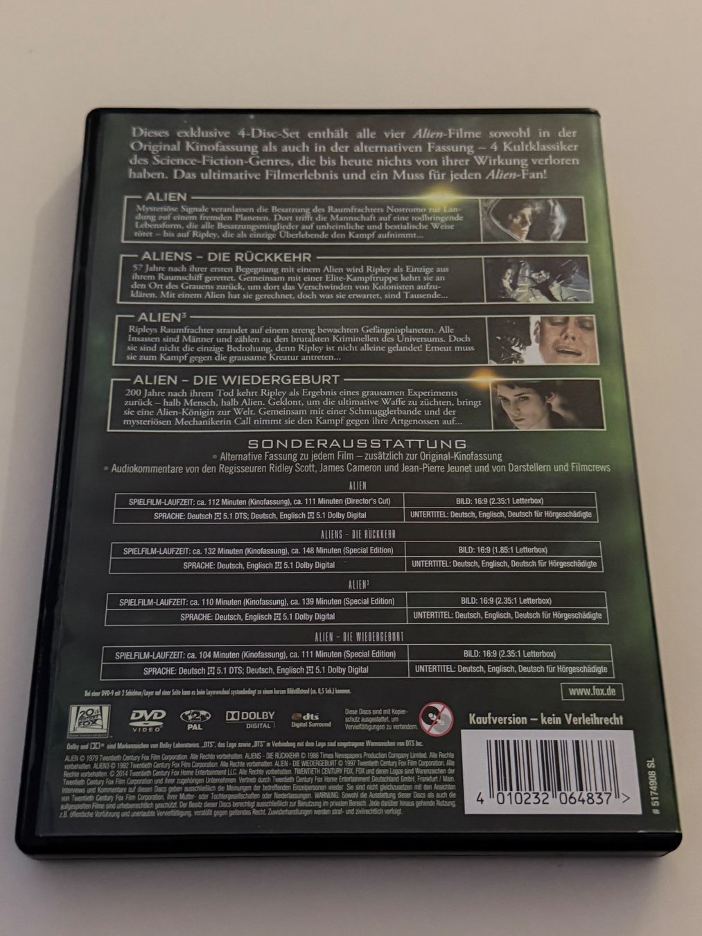 Tous les DVDs: Alien Anthology DVD Jubiläums-Collection – D'occasion à Altstätten SG par sheamus 1