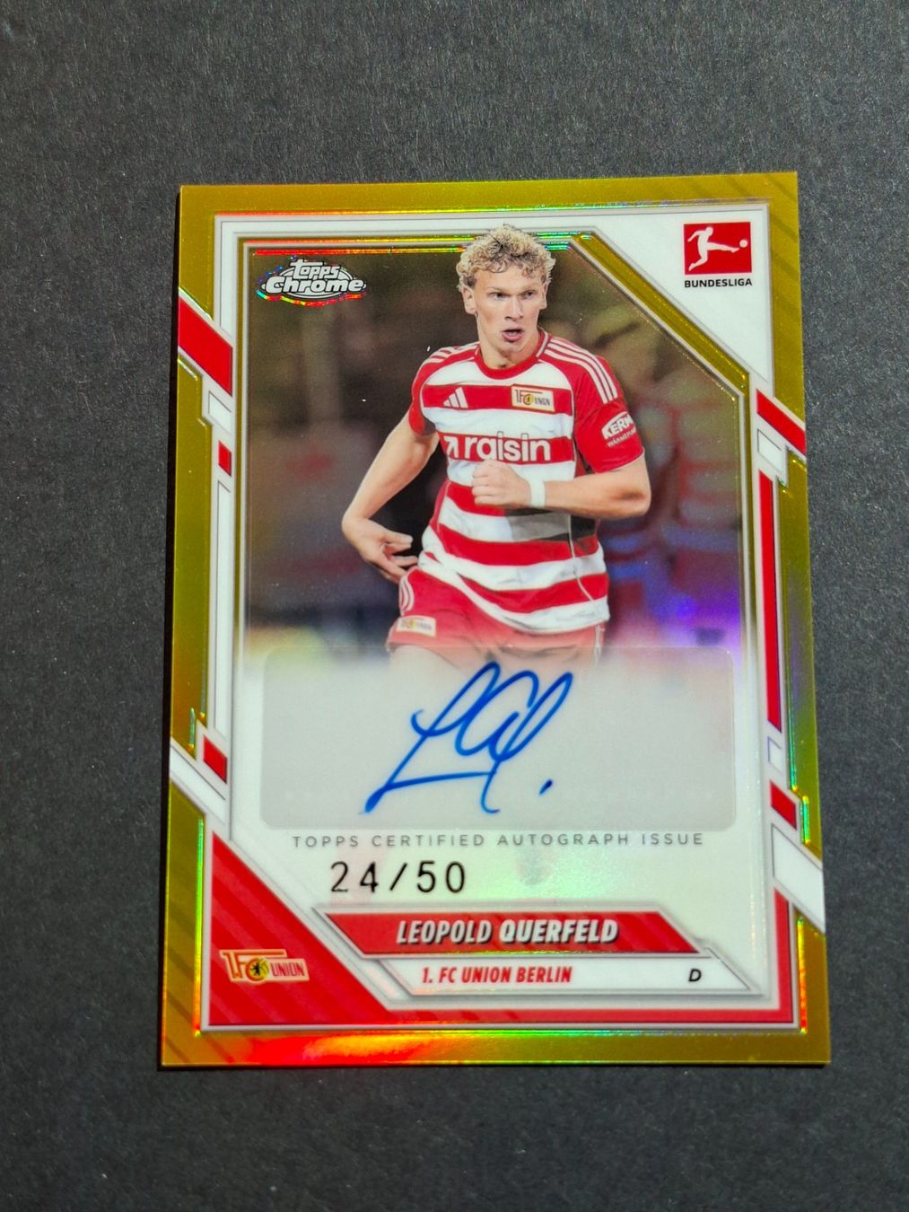 Topps Sammelbilder & Trading cards: Leopold Querfeld /50 Gold Auto Refractor BuLi Chrome 25-26 – Gebraucht aus Olten von cweb