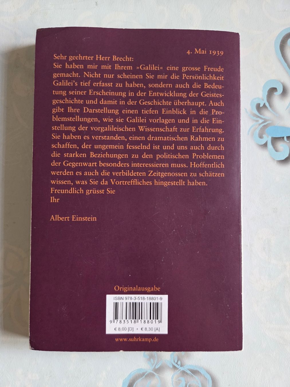 Libri: Bertolt Brecht Leben des Galilei Suhrkamp – Usato da Illighausen venduto da Flomi50 1
