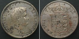 DUE SICILIE Piastra da 120 Grana 1842, FERDINANDO II argento