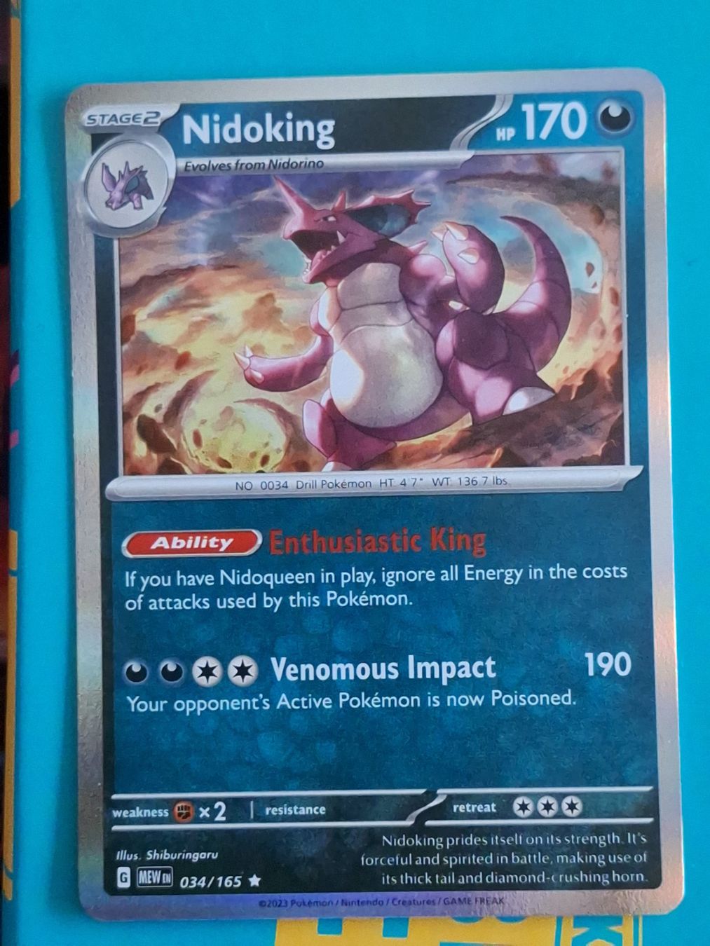 Pokémon Carte collezionabili: Nidoking - Pokemon Mew 151 – Usato da Altstätten SG venduto da GGsGameshop