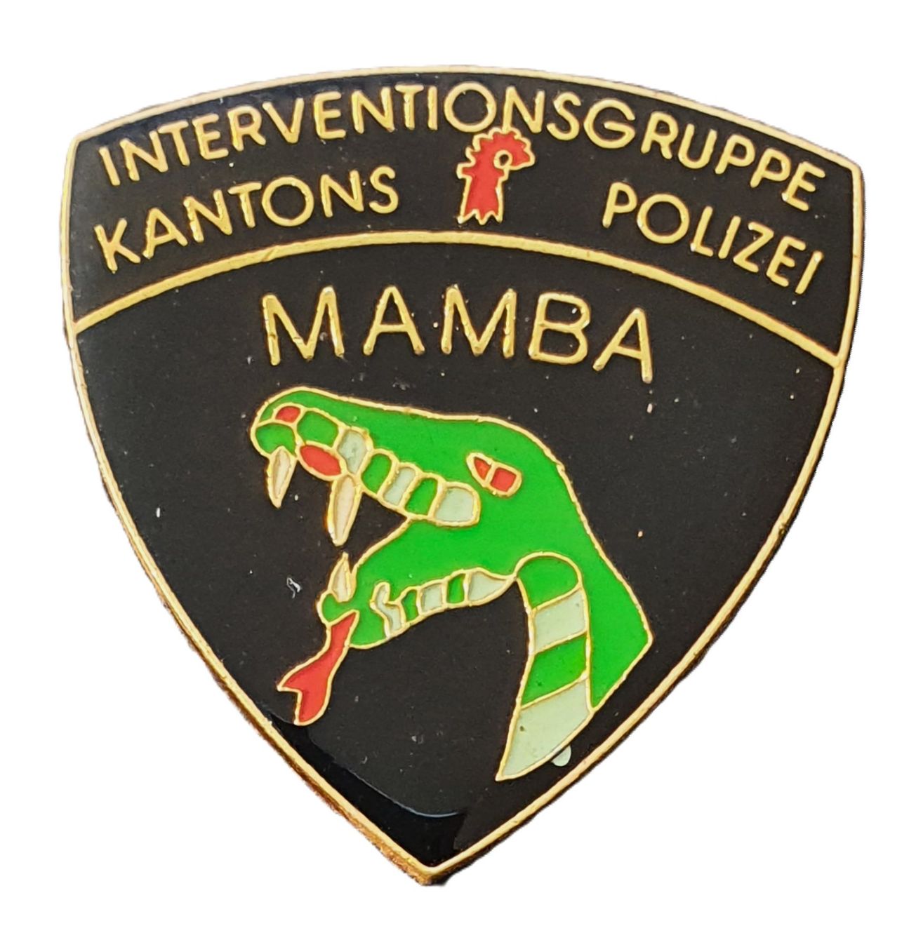 Placchette & Badge: U622 Pin Interventionsgruppe Kantons Polizei MAMBA Baselland – Usato da Reinach BL venduto da Boston-Verkauf