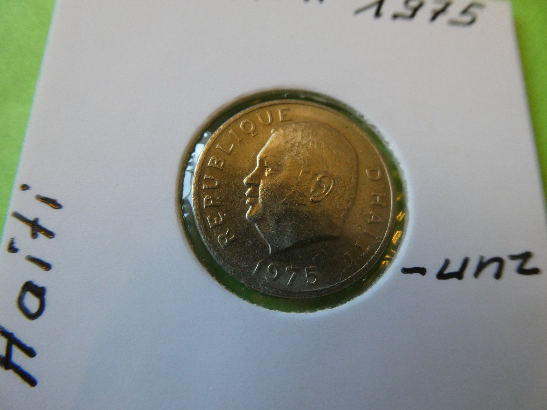 Alle Münzen: Haiti 1975, 5 Centimes   unz – Gebraucht aus Hinterforst von Rohusri