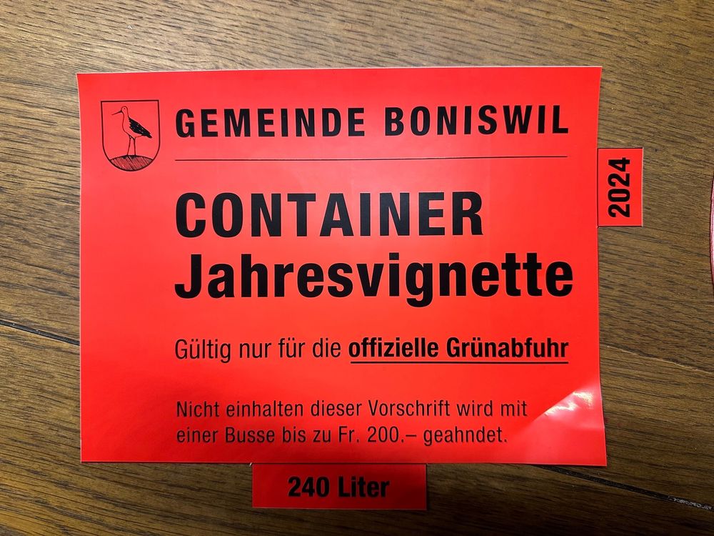 Grüncontainervignette Boniswil (Neu und originalverpackt) in Seengen ...