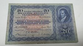 Suisse 20 Fr. 16.08.1947 Serie 22 P