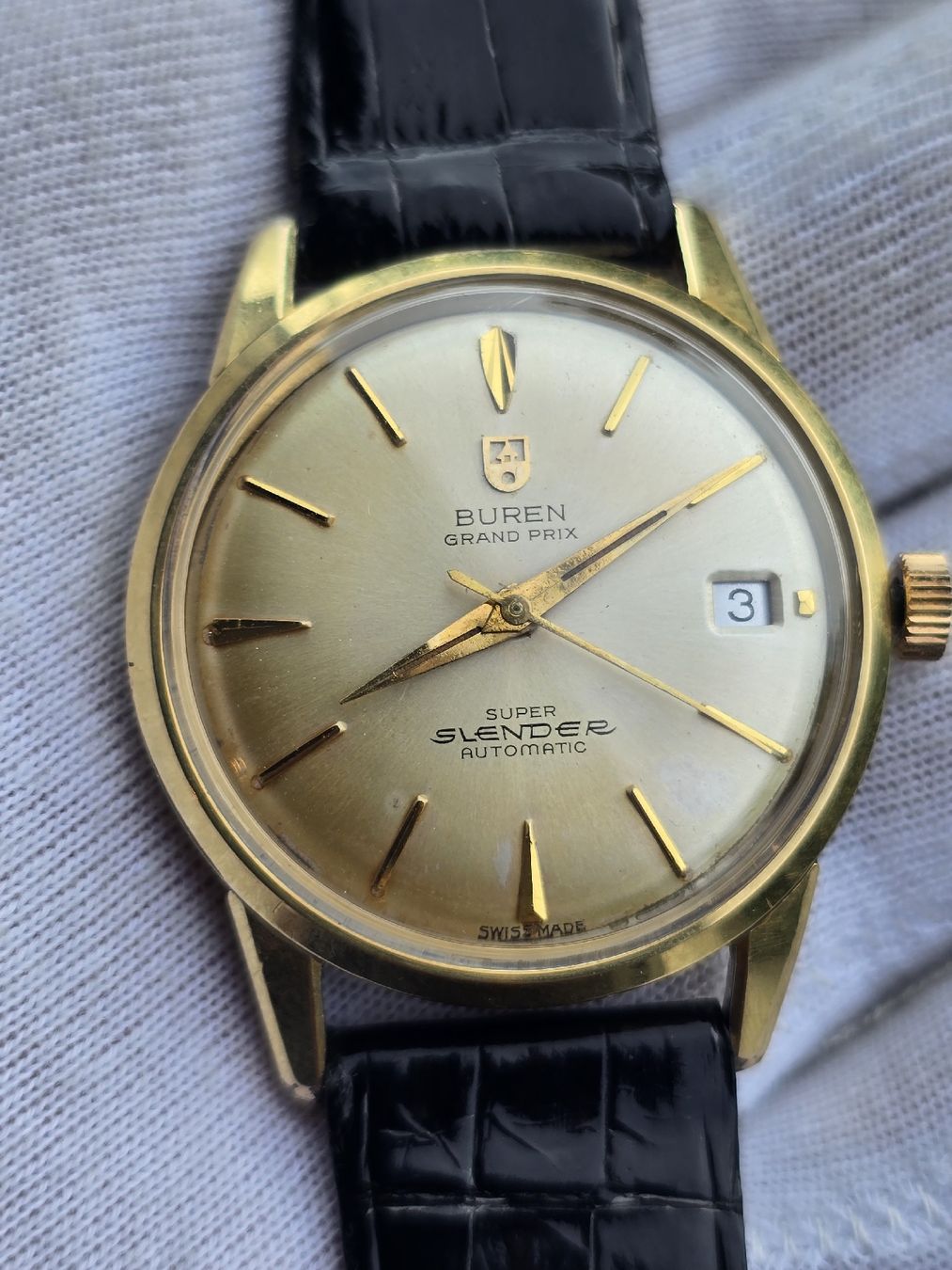Swiss Orologi: Burent micro Rotor Grand Prix Super Slender  rare !! – Usato da Grand-Lancy venduto da Montre-Swiss