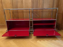 USM Sideboard Rot mit Klapptüren