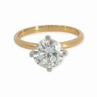 Labor-Diamant-Ring 14k Gelbgold 2,00ct