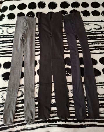 3x Damenstrumpfhosen mit Füsse gr.ca.S/M
