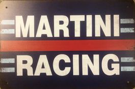 Martini Racing Blechschild Blau Werbeschild Rally Rennsport