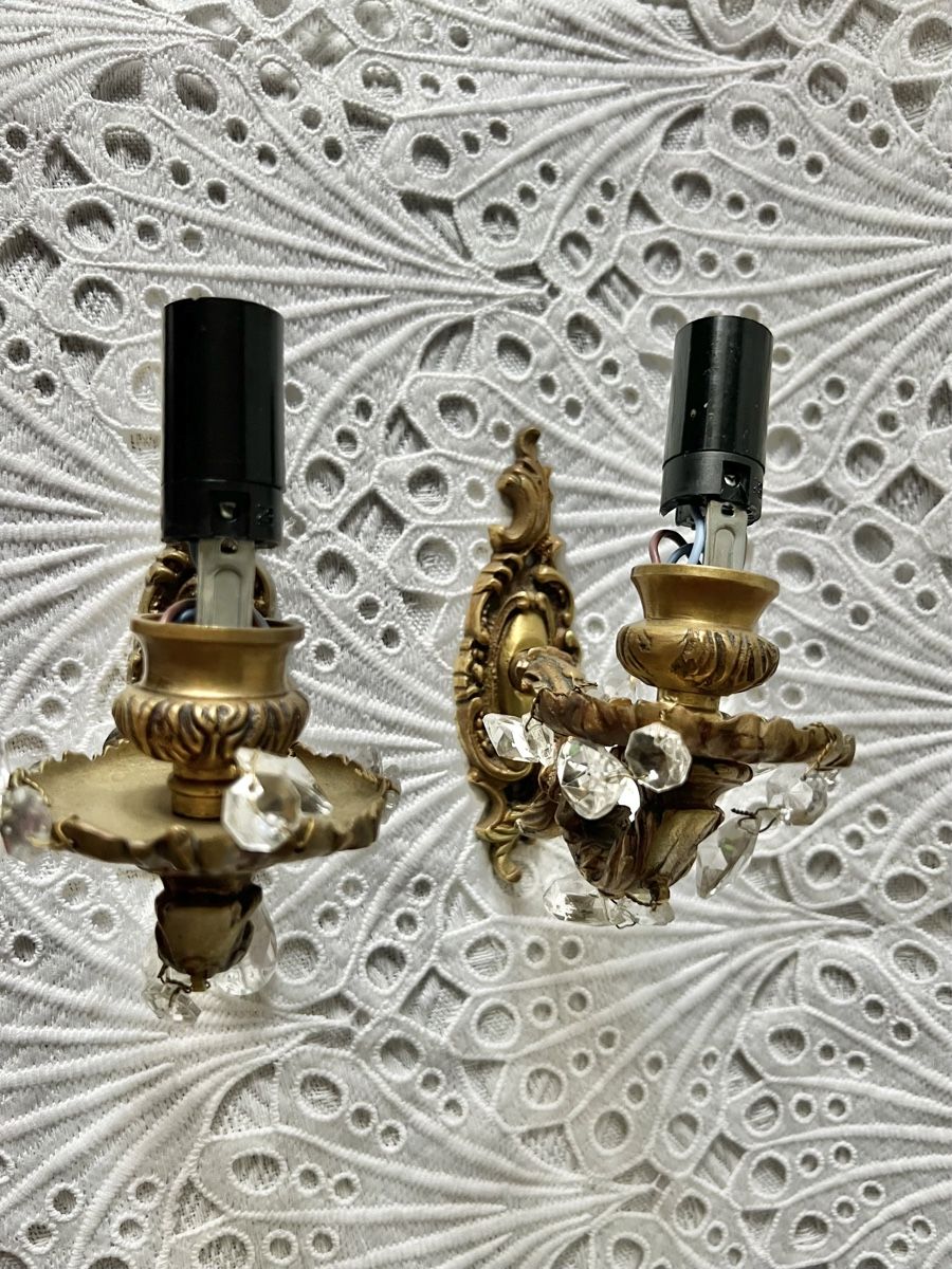 Lampade: Paar Alter Messing Wandleuchte – Usato da Frenkendorf venduto da Only1 1