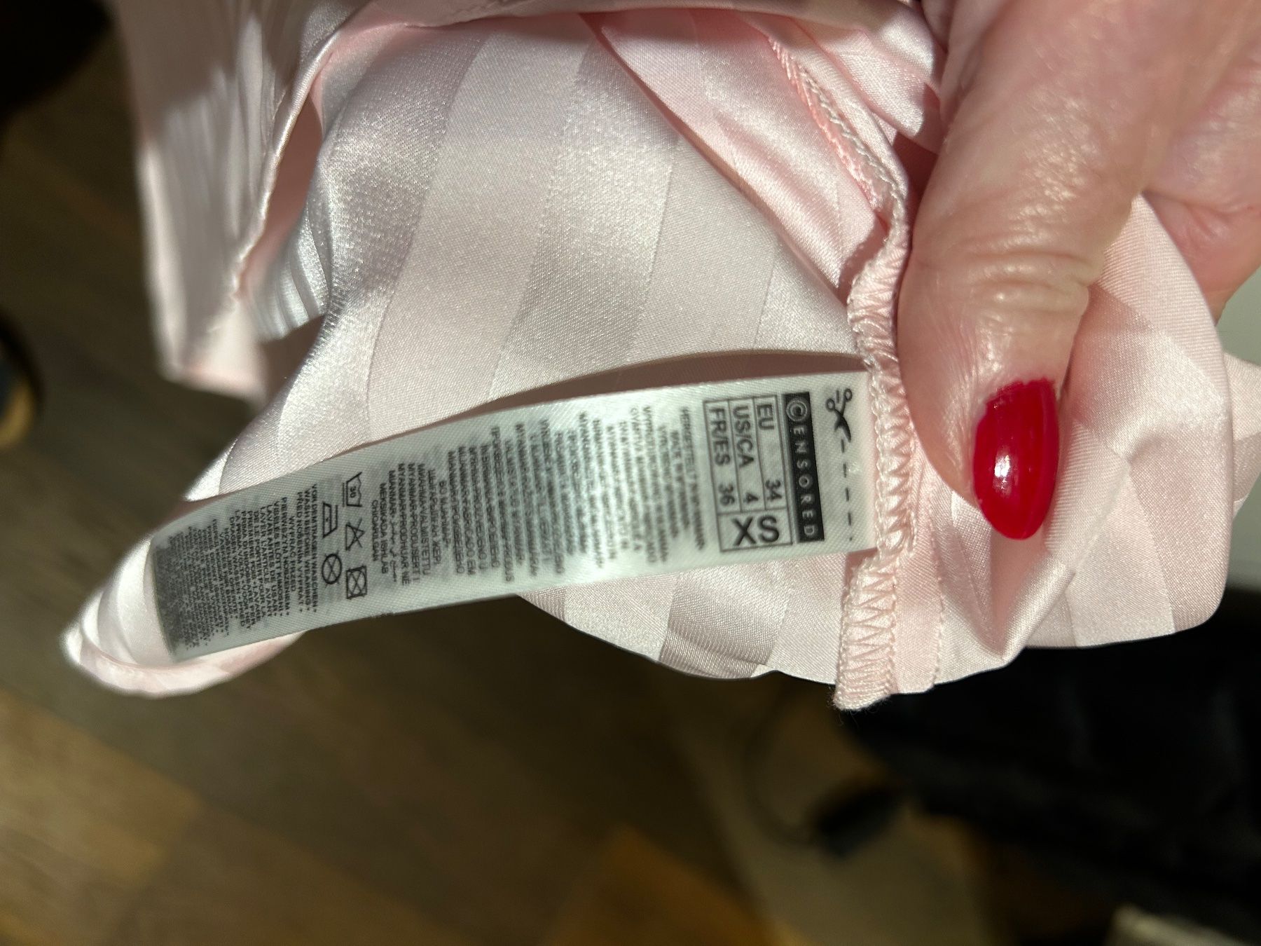 Top: Top in rosa mit schwarze Spitze gr xs – Usato da Scherz venduto da Mandarine8 4