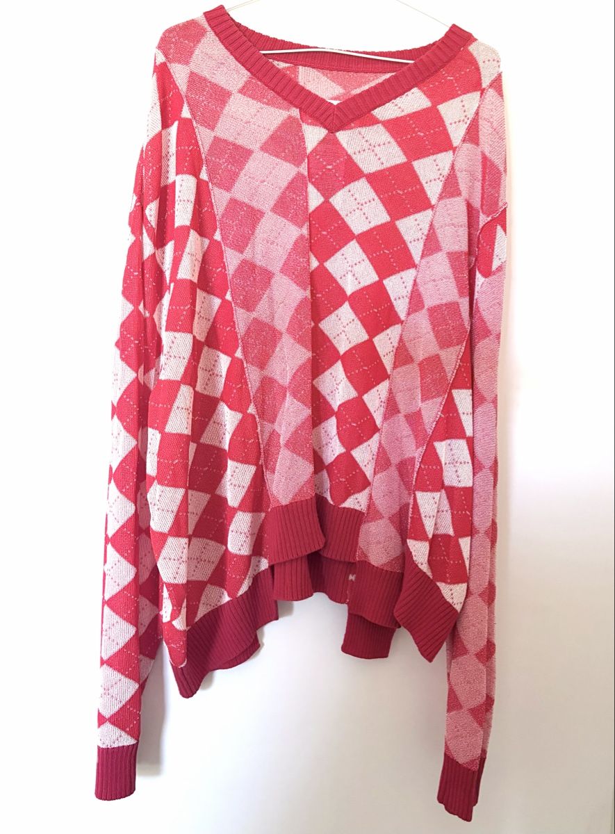 Maison Margiela Maglioni & Felpe: Pull MM6 Maison Margiela rouge losanges taille L – Usato da Chêne Bourg venduto da paleios22 1