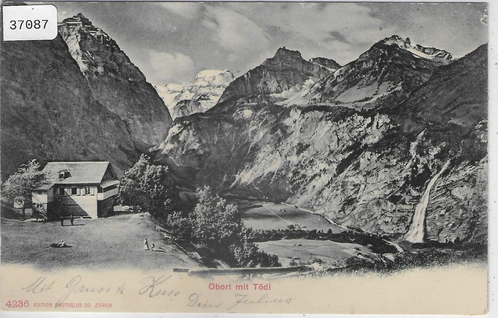 Cartoline postali: Obort mit Tödi – Usato da Ettingen venduto da Kartenplanet