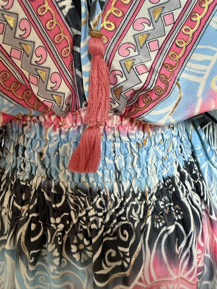 Kleider: Boho Stufenmaxikleid aus Seide/ Polyester  – Neu (gemäss Beschreibung) aus Sigriswil von ck56 5