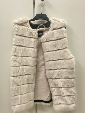Edc Kunstfell Weste beige Grösse XS Top Zustand