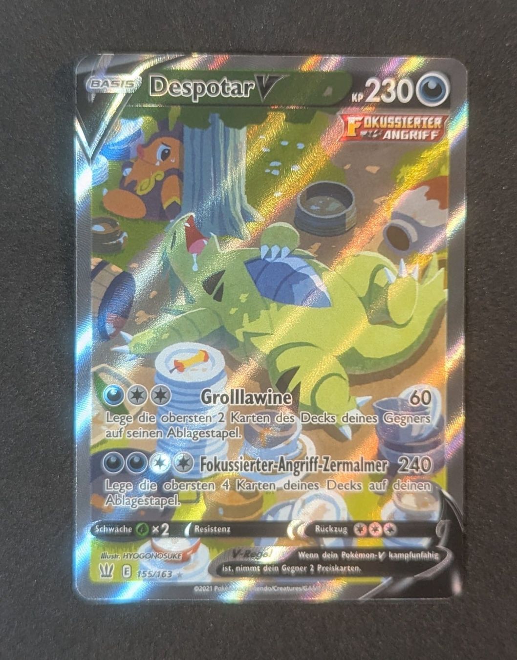 Pokémon Carte collezionabili: Tyranitar V Battle Styles 155/163 DE – Usato da Zürich venduto da printz7