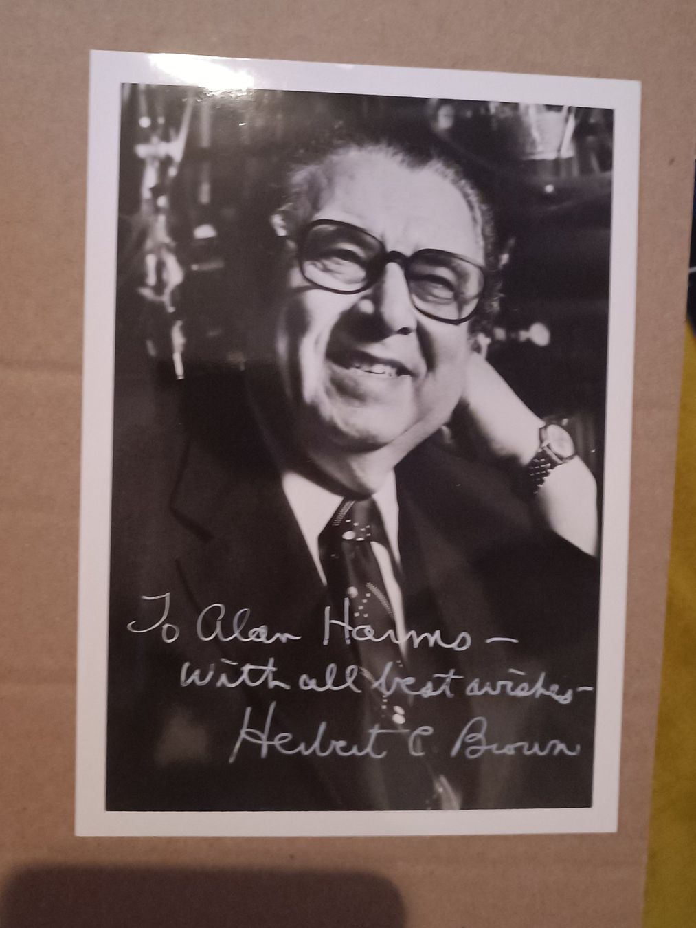 Autografi: Herbert C. Brown - Nobelpreis - 2004 verstorben – Usato da Menziken venduto da Autogramme