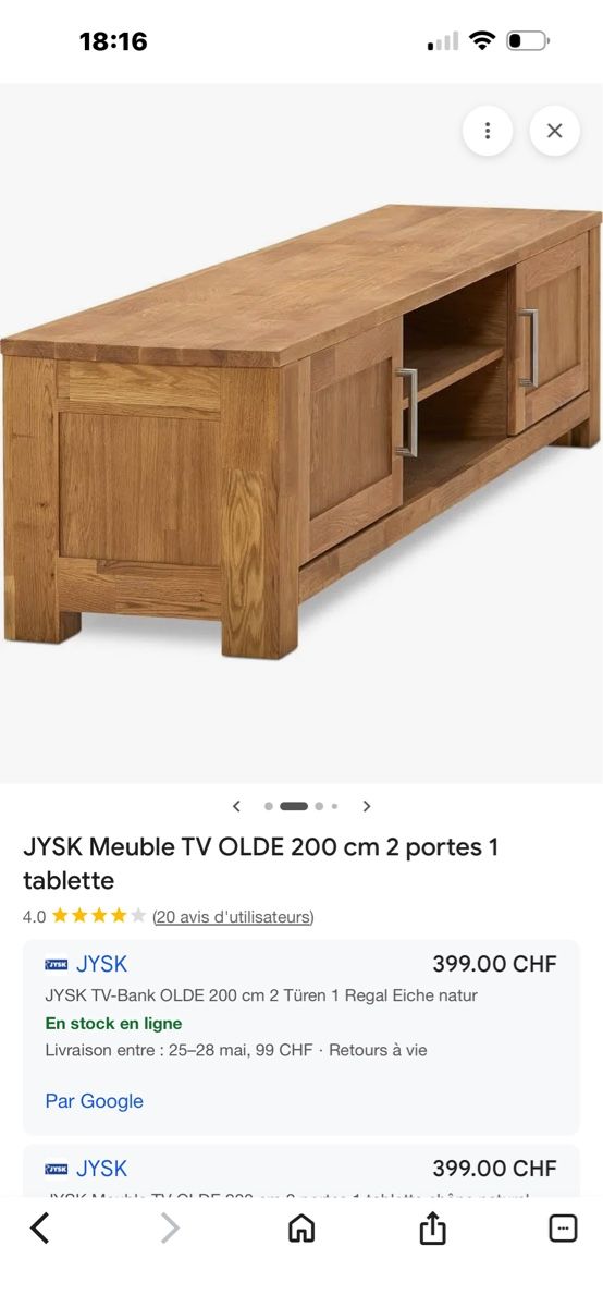 Jysk Mobili TV: Meuble télé jysk 150cm – Usato da Choëx venduto da steveXB12 1