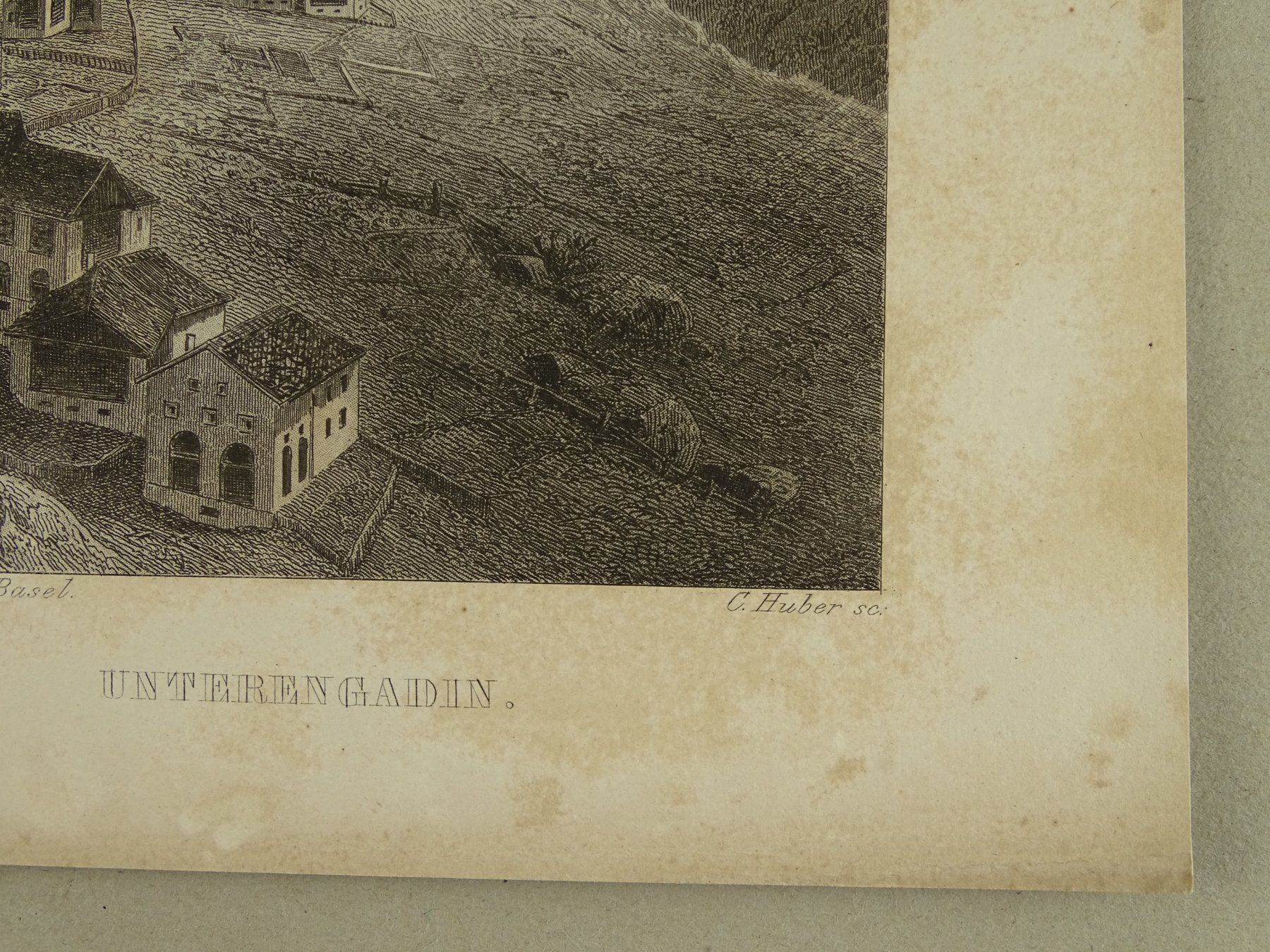 Incisioni: ARDEZ, ENGADIN, STAHLSTICH UM 1870 – Usato da Grüningen venduto da Kartensammler 5