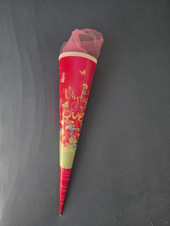 Schultüte Berlitz Vintage Love pink mit Tüll. Neu!