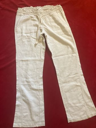 Roxy Hose Leinen Mix beige Groesse S/CH neuwertig